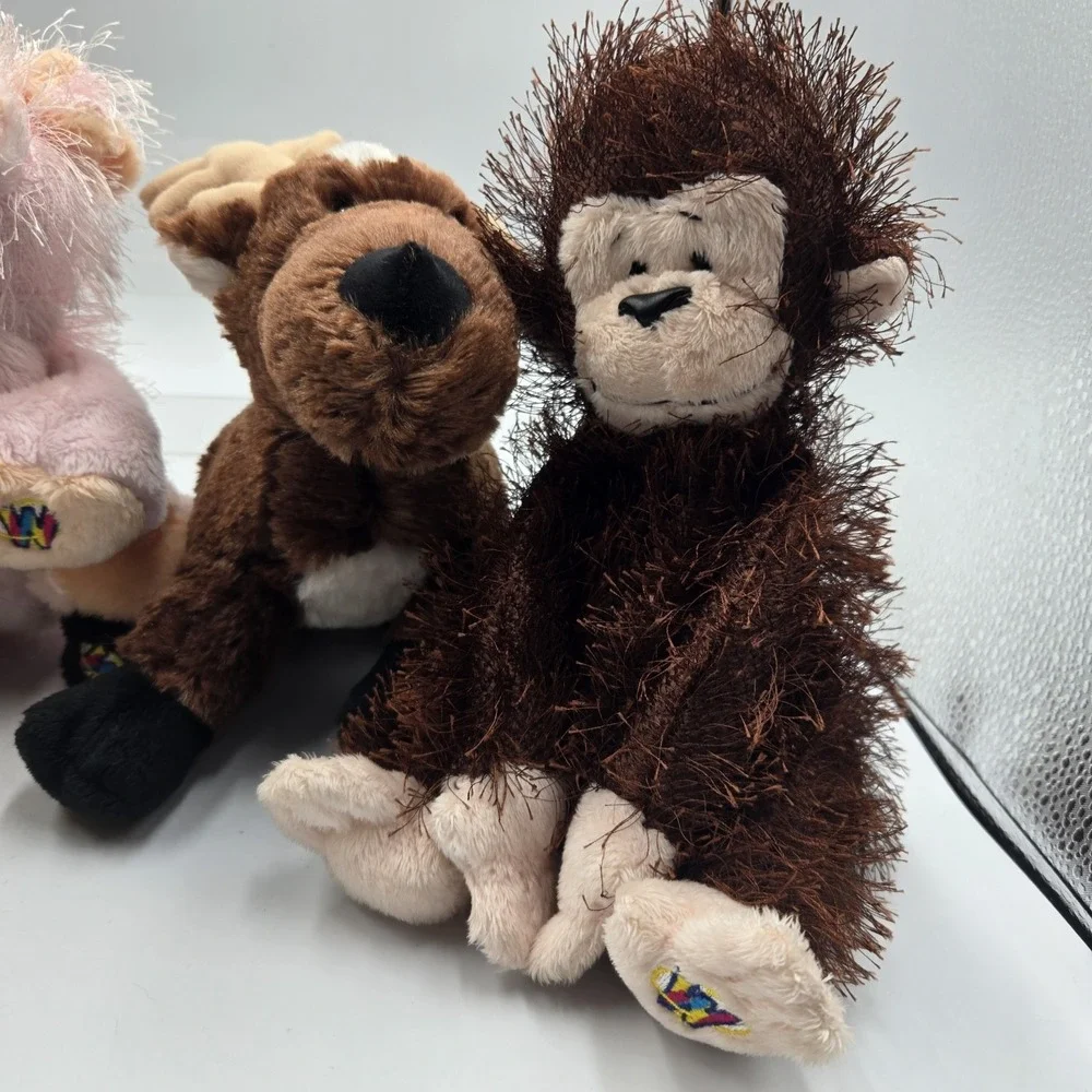 Ganz Webkinz Retired Lot Pig Moose Monkey Lion Stuffed Plush 8
